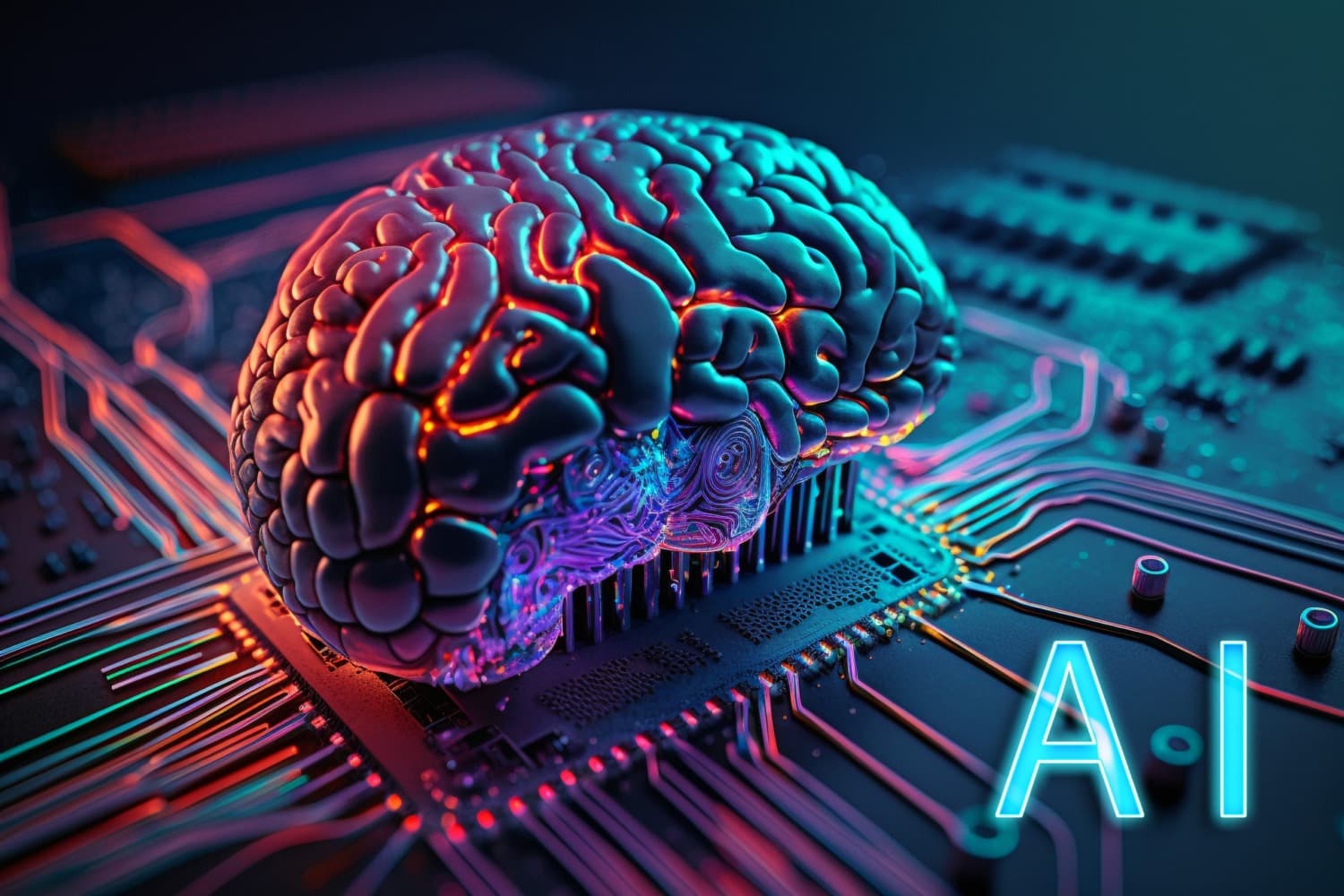 Gears and cogs interacting with cloud and user icons, representing automation